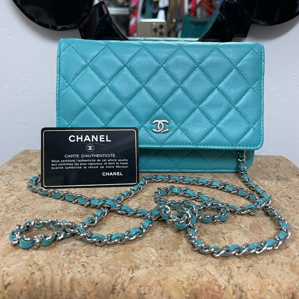 Chanel WOC Tiffany blue turquoise